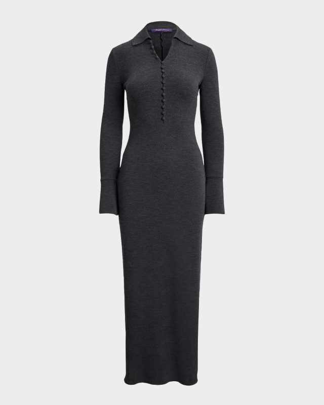 Amberley Melange Midi Polo Shirtdress
